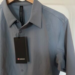Lululemon New Venture Gray Shirt Performance Fabric